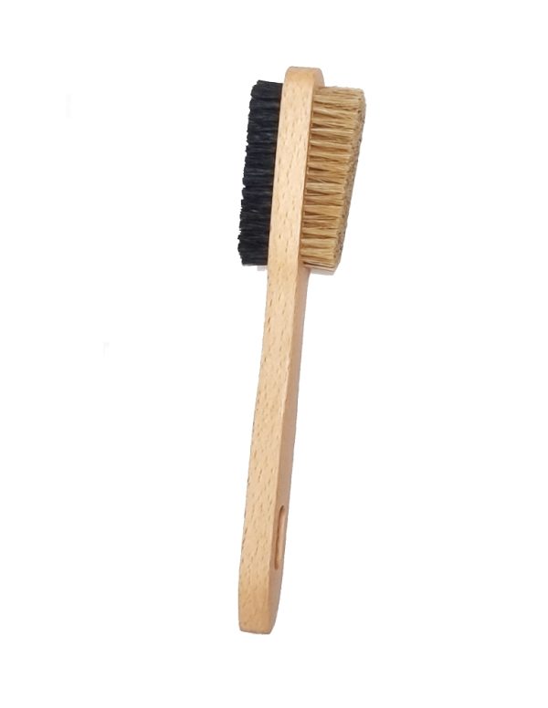 Brosse d’escalade double face en bois – Poils naturels sanglier